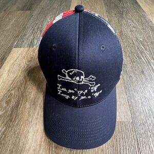 Kati Sportcap Trucker Hat Unisex OSFM Navy Red White Pirate Skull Coordinates